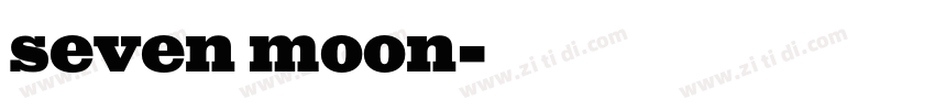 seven moon字体转换